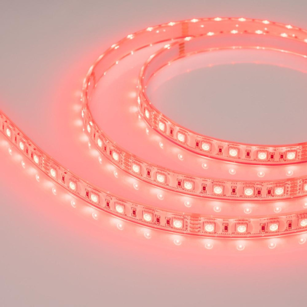 Лента герметичная RTW-PU-B60-12.5mm 24V RGB (14.4 W/m, IP68, Wire 2m, 5m) (Arlight, -)
