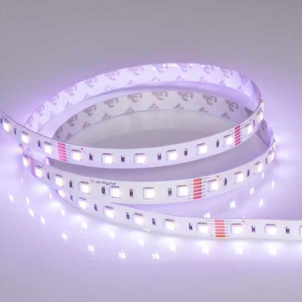 Лента RT 2-5000 24V RGBW-MIX 12mm (5060-One, 60 LED/m, LUX) (Arlight, 20 Вт/м, IP20)