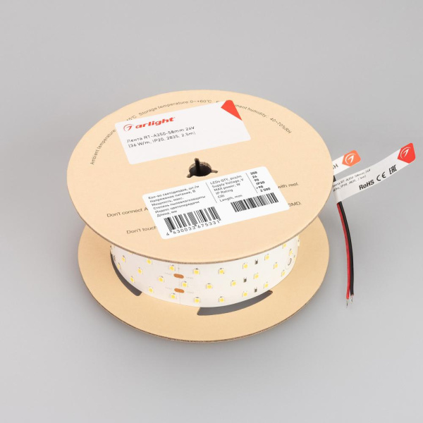Лента RT-A350-58mm 24V Day5000 CRI98 (36 W/m, IP20, 2.5m) (Arlight, Открытый)