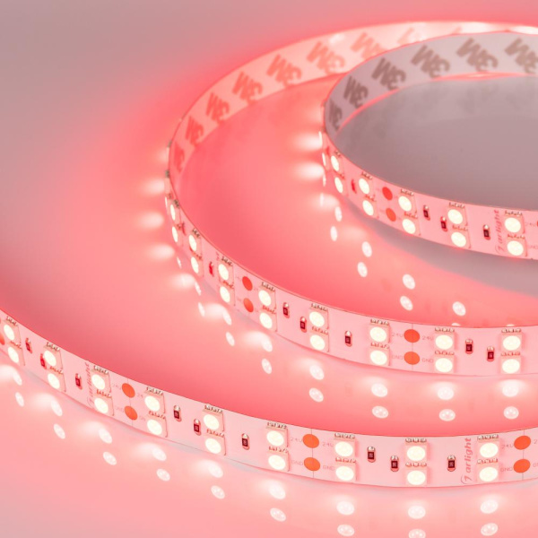 Лента RT 2-5000 24V Red 2x2 (5060, 600 LED, LUX) (Arlight, 26 Вт/м, IP20)