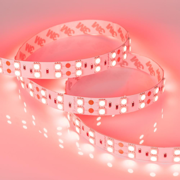 Лента RT 2-5000 24V Red 2x2 (5060, 600 LED, LUX) (Arlight, 26 Вт/м, IP20)