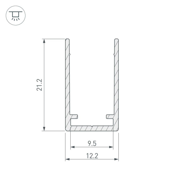Профиль-держатель WPH-FLEX-H18-HR-1000 (Arlight, Металл)