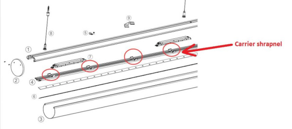 Профиль с экраном SL-ROUND-D90-2500 ANOD+OPAL (Arlight, Алюминий)