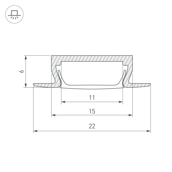 Профиль MIC-F-2000 ANOD Black (Arlight, Алюминий)