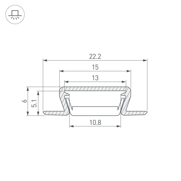 Профиль MIC-FS-2000 WHITE (Arlight, Алюминий)