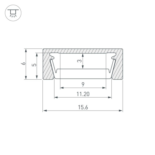 Профиль MIC-M-2000 WHITE (Arlight, Алюминий)