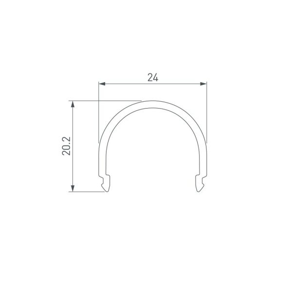 Экран G-L прозрачный для PLS-GIP (Arlight, Пластик)