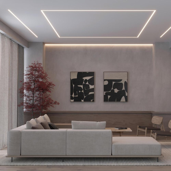 Профиль STRETCH-20-CEIL-D-CENTER-2000 WHITE (Arlight, Алюминий)