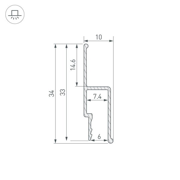 Профиль STRETCH-WALL-TECH-2500 (Arlight, Алюминий)