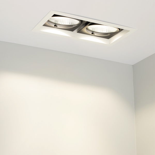 Светильник CL-KARDAN-S283x152-2x25W Warm3000 (WH-BK, 30 deg) (Arlight, IP20 Металл, 3 года)