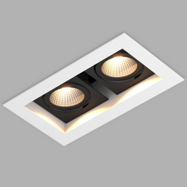 Светильник CL-KARDAN-S180x102-2x9W White (WH-BK, 38 deg) (Arlight, IP20 Металл, 3 года)