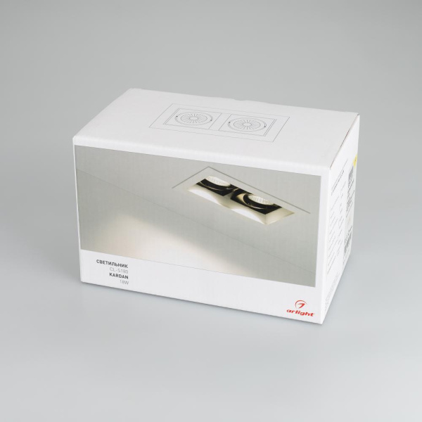 Светильник CL-KARDAN-S180x102-2x9W White (WH-BK, 38 deg) (Arlight, IP20 Металл, 3 года)