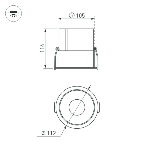Светильник MS-ATLAS-BUILT-R112-35W Day5000 (WH-BK, 30 deg, 230V) (Arlight, IP20 Металл, 5 лет)