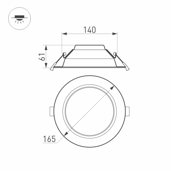 Светильник IM-165WH-Cyclone-18W Day White (Arlight, IP40 Металл, 3 года)
