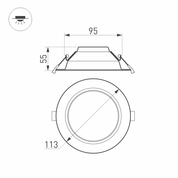 Светильник IM-CYCLONE-R115-10W Day4000 (WH, 90 deg) (Arlight, IP40 Металл, 3 года)