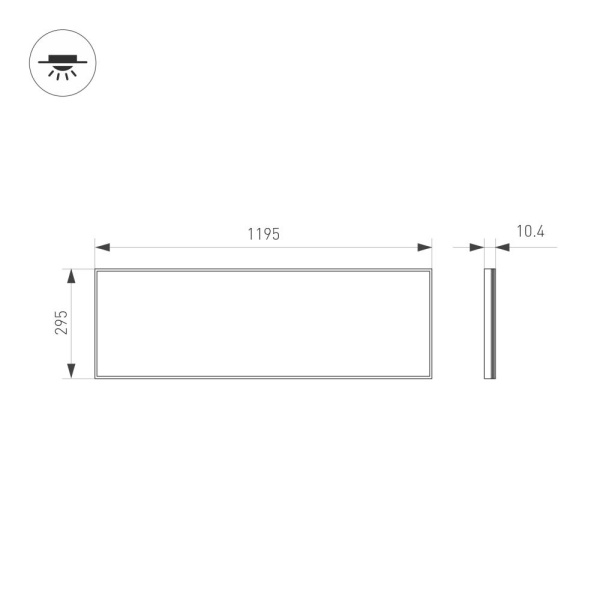 Панель IM-300x1200A-40W Day White (Arlight, IP40 Металл, 3 года)