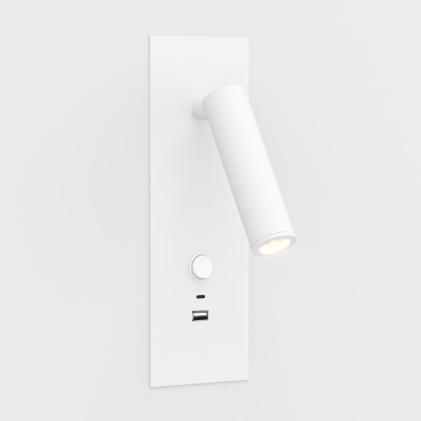 Светильник SP-BED-CHARGE-BUILT-S80x230-3W Warm3000 (WH, 20 deg, 230V, USB-A, USB-C) (Arlight, IP20 Металл, 3 года)