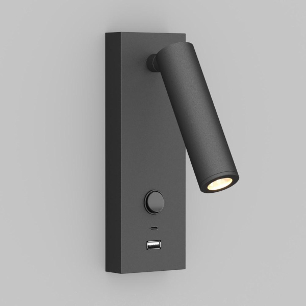 Светильник SP-BED-CHARGE-S60x125-3W Warm3000 (BK, 20 deg, 230V, USB-A, USB-C) (Arlight, IP20 Металл, 3 года)