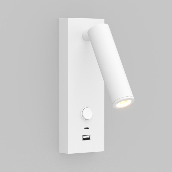 Светильник SP-BED-CHARGE-S60x125-3W Warm3000 (WH, 20 deg, 230V, USB-A, USB-C) (Arlight, IP20 Металл, 3 года)