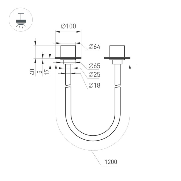 Светильник SP-TROPIC-BUILT-TRIMLESS-R18-L1200-18W Day4000 (BK, 360 deg, 230V) (Arlight, IP20 Пластик, 3 года)
