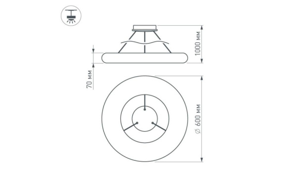 Светильник ALT-TOR-BB600PW-44W Day White (Arlight, -)
