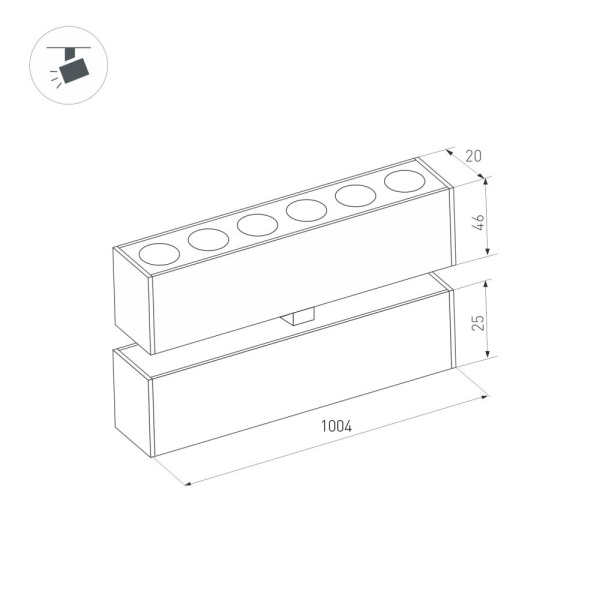 Светильник MAG-DOTS-FOLD-25-S1004-30W Day4000 (BK, 30 deg, 24V) (Arlight, IP20 Металл, 3 года)