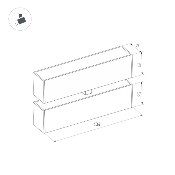 Светильник MAG-FLAT-FOLD-25-S600-18W Warm3000 (BK, 100 deg, 24V) (Arlight, IP20 Металл, 3 года)