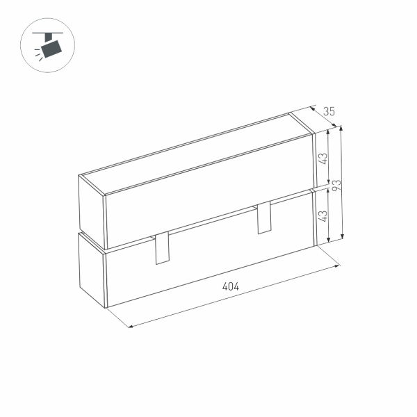 Светильник MAG-FLAT-FOLD-45-S405-12W Day4000 (WH, 100 deg, 24V) (Arlight, IP20 Металл, 3 года)