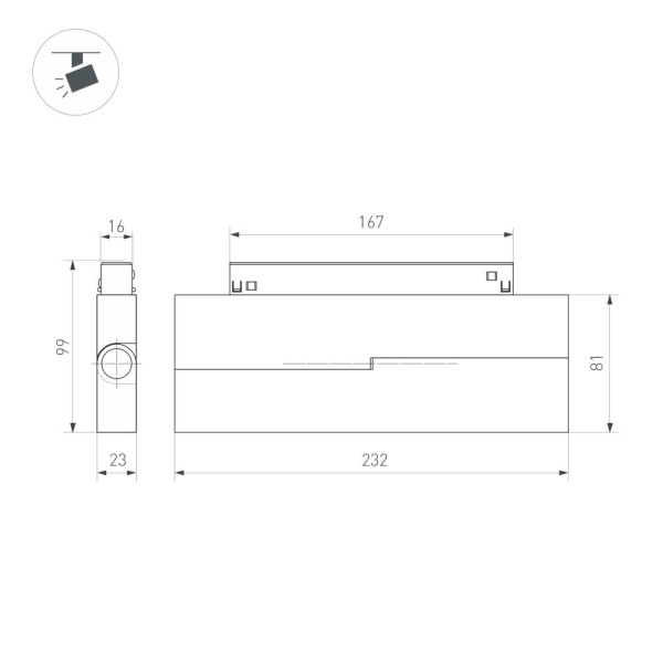 Светильник MAG-ORIENT-FLAT-FOLD-S230-12W Day4000 (BK, 80 deg, 48V) (Arlight, IP20 Металл, 5 лет)