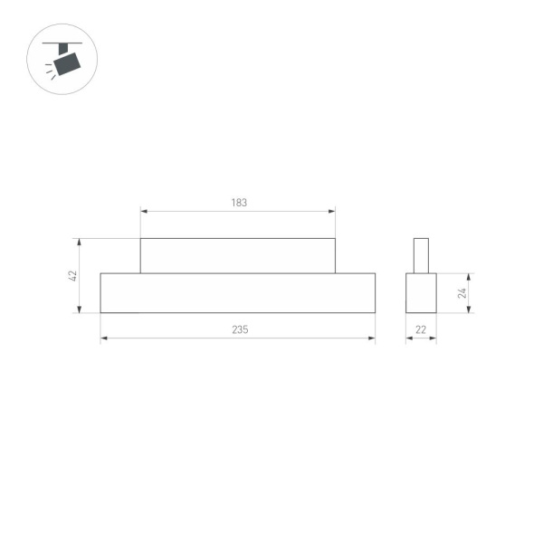 Светильник MAG-ORIENT-FLAT-L235-8W Warm3000 (WH, 80 deg, 48V, DALI) (Arlight, IP20 Металл, 5 лет)