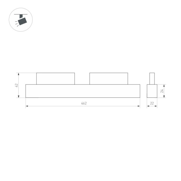 Светильник MAG-ORIENT-FLAT-L465-16W Day4000 (WH, 80 deg, 48V) (Arlight, IP20 Металл, 5 лет)