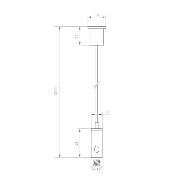 Подвес MAG-HANG-2540-L3000 (SL) (Arlight, Металл)