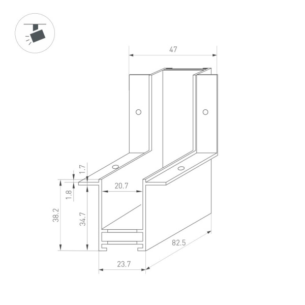 Коннектор угловой MAG-CON-2538-F-L90-INT (BK, внутренний) (Arlight, IP20 Металл, 3 года)
