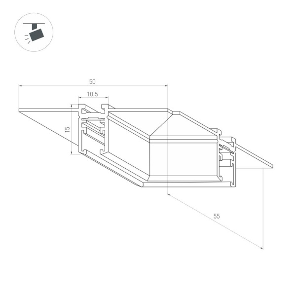Коннектор угловой MAG-MICROCOSM-CON-FDW-L90 (BK) (Arlight, IP20)