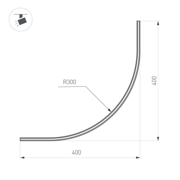 Трек MAG-MICROCOSM-TRACK-1115-ARC-R600 (BK) (Arlight, IP20)