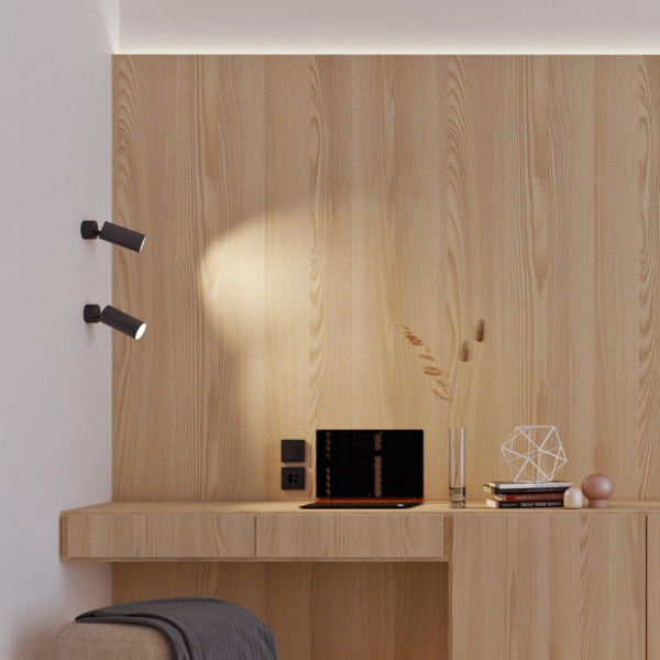 Светильник подвесной SP-POLO-R85-2-15W Day White 40deg (Black, Gold Ring) (Arlight, IP20 Металл, 3 года)