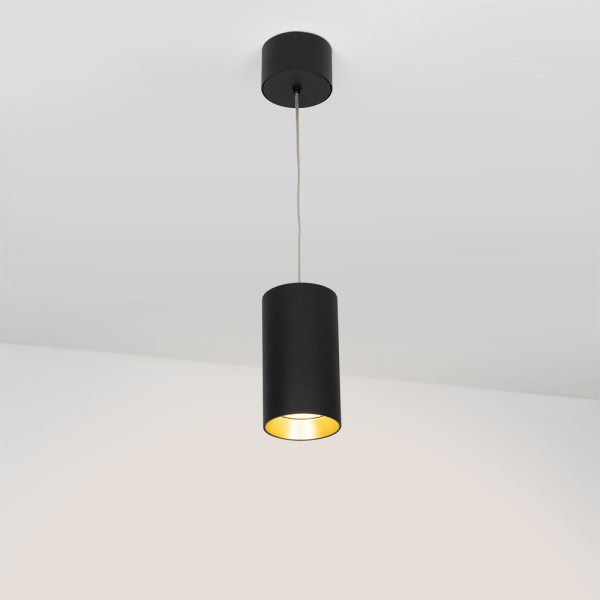 Светильник подвесной SP-POLO-R85-2-15W Warm White 40deg (Black, Gold Ring) (Arlight, IP20 Металл, 3 года)