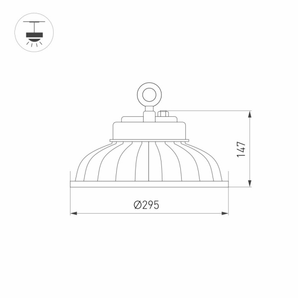 Светильник SP-DRAGON-PREMIUM-R295-80W Day5000 (GR, 60 deg, 230V) (Arlight, IP65 Металл, 5 лет)