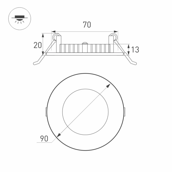 Светильник CL-90A-3W White (Arlight, -)