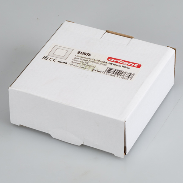 Светильник CL-90x90A-3W Warm White (Arlight, -)