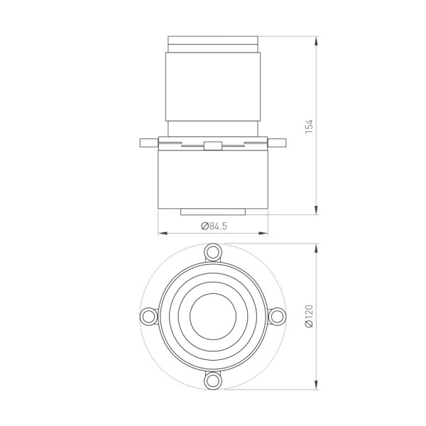 Насадка кадрирующая LGD-CROPLENS-R85 (WH) (Arlight, Металл)