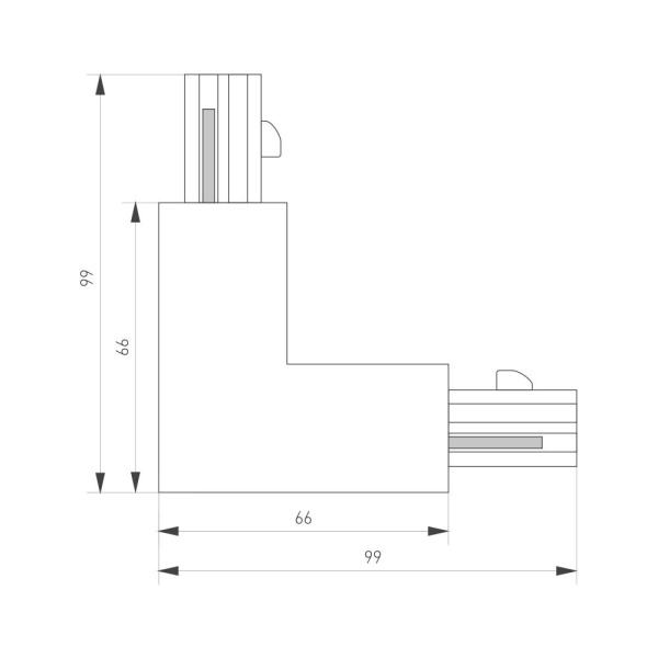 Коннектор угловой LGD-4TR-CON-L-EXT-BK (C) (Arlight, IP20 Пластик, 3 года)
