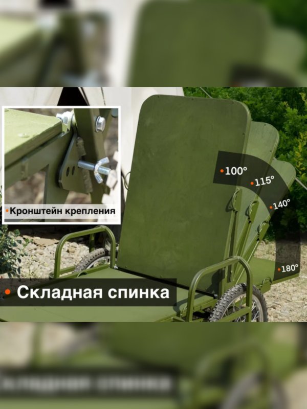 Эвакуационная тележка для раненых. Носилки