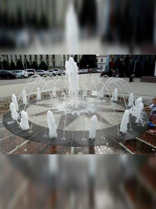 Пешеходный фонтан Ø 3 м