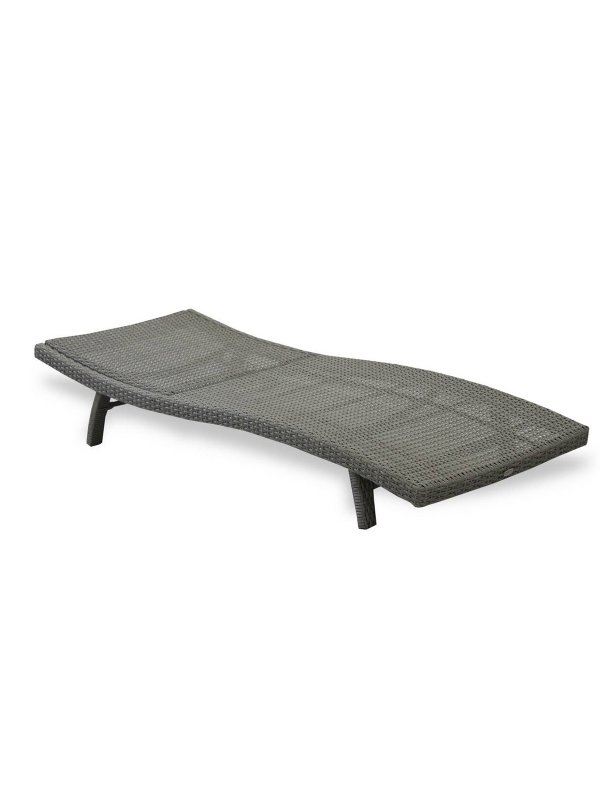 Шезлонг Авиано с матрасом, мебель для сада, бассейна, спа-зоны из искусственного ротанга, цвет — сицилия