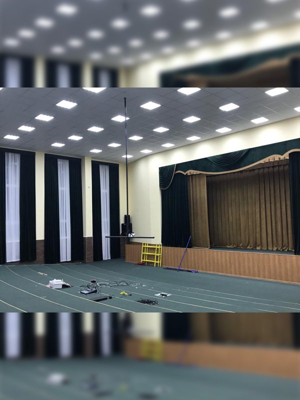 Текстильное оформление окон и сцен  в учреждениях культуры и актовых залах школ.