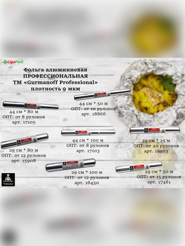 Фольга алюминиевая пищевая
