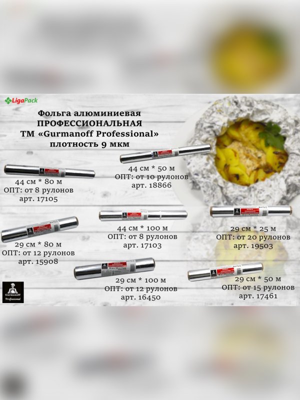 Фольга алюминиевая пищевая
