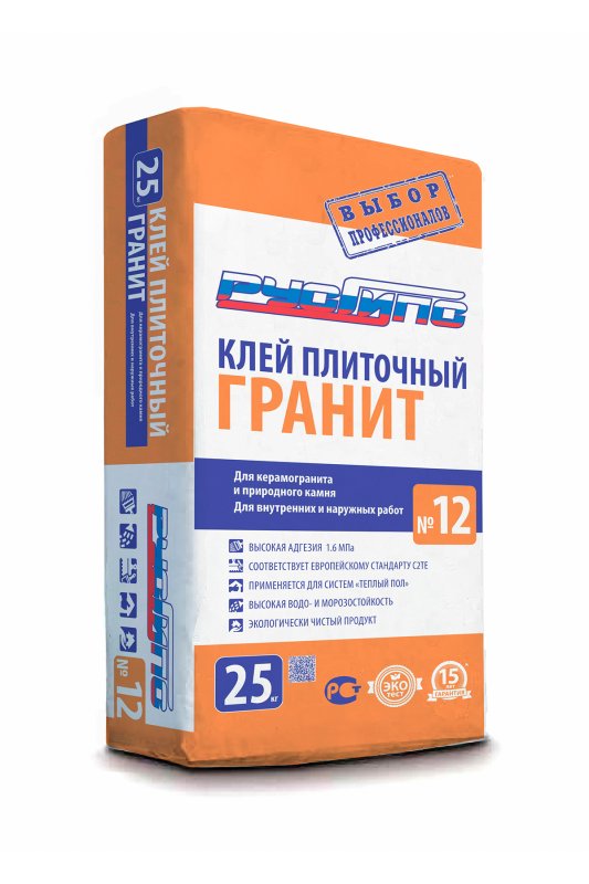 Плиточный клей для керамогранита и природного камня №12