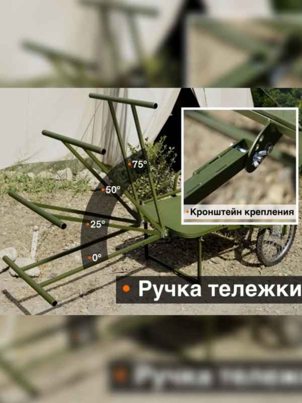Эвакуационная тележка для раненых. Носилки